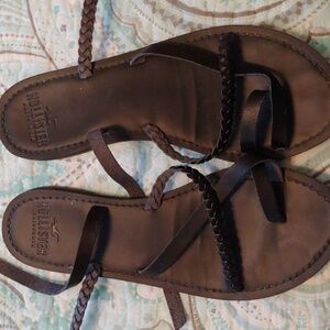 Hollister size 8, black, sandal